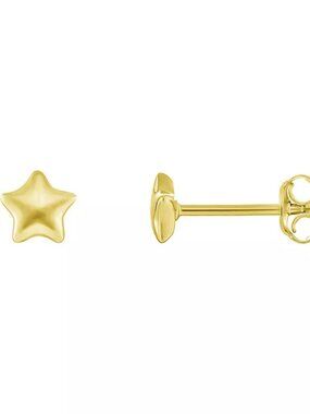 PRIMROSE 24KT Gold Over Sterling Silver Star Stud Earrings